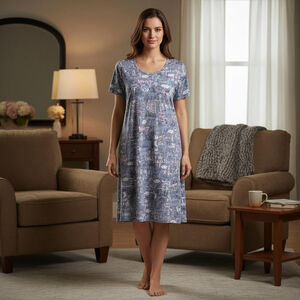 Women's Secret Treasures Blue Pink Sleepwear Pajama Dress S